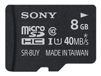 Sony SR8UYA - Flash-minneskort (adapter, microSDHC till SD inkluderad) - 8 GB - UHS Class 1 / Class10 - microSDHC UHS-I SR8UYA