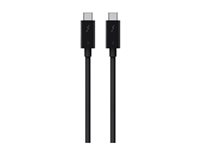 Belkin Thunderbolt 3 - Thunderbolt-kabel - 24 pin USB-C (hane) till 24 pin USB-C (hane) - USB 3.1 Gen 2 / Thunderbolt 3 / DisplayPort 1.2 - 80 cm - svart - för P/N: F4U109tt F2CD084BT0.8MBK