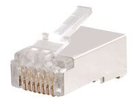 C2G RJ45 Cat5E Shielded Modular Plug for Round Solid/Stranded Cable - Nätverkskontakt - RJ-45 (hane) - CAT 5e (paket om 100) 88126