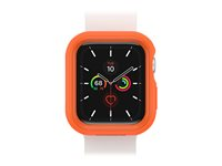 OtterBox EXO EDGE - Stötsskydd för smartwatch - polykarbonat, TPE - ljus solig orange - smal design - för Apple Watch (44 mm) 77-81219