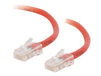 C2G Cat5e Non-Booted Unshielded (UTP) Network Crossover Patch Cable - Övergångskabel - RJ-45 (hane) till RJ-45 (hane) - 3 m - UTP - CAT 5e - tvinnad, enhetsstart - röd 83335