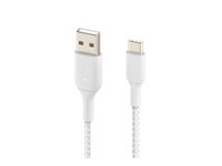 Belkin BoostCharge - USB-kabel - 24 pin USB-C (hane) till USB (hane) - 15 cm - vit CAB002BT0MWH