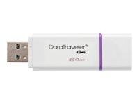 Kingston DataTraveler G4 - USB flash-enhet - 64 GB - USB 3.0 - violett DTIG4/64GB