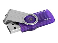 Kingston DataTraveler 101 G2 - USB flash-enhet - 32 GB - USB 2.0 - lila DT101G2/32GB