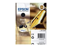 Epson 16 - 5.4 ml - svart - original - blister med RF-larm/akustiskt larm - bläckpatron - för WorkForce WF-2010, 2510, 2520, 2530, 2540, 2630, 2650, 2660, 2750, 2760 C13T16214020