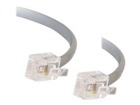 C2G RJ11 6P4C Straight Modular Cable - Telefonkabel - RJ-11 (hane) till RJ-11 (hane) - 5 m - grå 83866