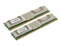 Crucial - DDR2 - sats - 16 GB: 2 x 8 GB - FB-DIMM 240-pin - 667 MHz / PC2-5300 - CL5 - 1.8 V - Fullt buffrat - ECC - för ASUS DSEB-DG/SAS; SUPERMICRO X7DWE, X7DWN+, X7DWT, X7DWU, X7QC3, X7QCE; Tyan Tempest i5400 CT2KIT102472AF667