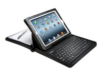 Kensington KeyFolio Executive & Mobile Organizer - Tangentbord - Bluetooth - engelska - svart tangentbord, svart fodral K39695WW