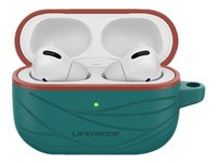 LifeProof Eco-Friendly - Fodral för trådlösa hörlurar - 75 % havsbaserad återvunnen plast - Australien/Nya Zeeland (grön/orange) - för Apple AirPods Pro 77-83839