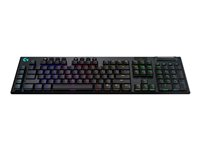 Logitech Gaming G915 - Tangentbord - bakgrundsbelyst - USB, Bluetooth, 2.4 GHz - hela norden - tangentbrytare: GL Clicky - svart 920-009108