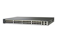 Cisco Catalyst 3750V2-48PS - Switch - L3 - Administrerad - 48 x 10/100 (PoE) + 4 x SFP - rackmonterbar - PoE WS-C3750V2-48PS-S