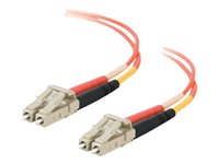 C2G Low-Smoke Zero-Halogen - Patch-kabel - LC multiläge (hane) till LC multiläge (hane) - 1 m - fiberoptisk - 50/125 mikron - orange 85335