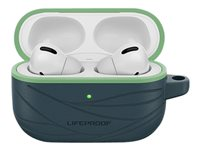 LifeProof Eco-Friendly - Fodral för trådlösa hörlurar - 75 % havsbaserad återvunnen plast - neptun (blå/grön) - för Apple AirPods Pro 77-83840