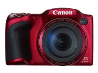Canon PowerShot SX400 IS - Digitalkamera - kompakt - 16.0 MP - 720 p - 30x optisk zoom - röd 9769B002