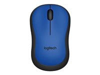 Logitech M220 Silent - Mus - optisk - 3 knappar - trådlös - 2.4 GHz - trådlös USB-mottagare - blå 910-004879