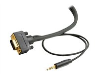 C2G Pro Series UXGA - Display/ljudkabelsats - HD-15 (VGA), stereo mini jack (hane) till HD-15 (VGA), stereo mini jack (hane) - 2 m 81028