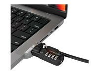 Compulocks Ledge Lock Adapter for MacBook Pro 14" M1, M2 & M3 with Combination Cable - Adapter för säkerhetslåsurtag - med kombinationslås - för Apple MacBook Pro 14.2 in (M1, M2, M3) MBPR14LDG01CL
