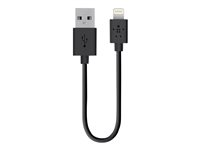 Belkin MIXIT Lightning to USB ChargeSync - Lightning-kabel - Lightning hane till USB hane - 15 cm - svart F8J023BT06INBLK