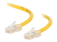 C2G Cat5e Non-Booted Unshielded (UTP) Network Crossover Patch Cable - Övergångskabel - RJ-45 (hane) till RJ-45 (hane) - 1.5 m - UTP - CAT 5e - tvinnad, enhetsstart - gul 83350