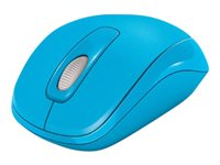 Microsoft Wireless Mobile Mouse 1000 - Mus - höger- och vänsterhänta - 3 knappar - trådlös - 2.4 GHz - trådlös USB-mottagare - cyanblå 2CF-00029