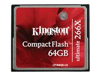 Kingston Ultimate - Flash-minneskort - 64 GB - 266x - CompactFlash CF/64GB-U2