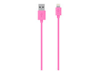 Belkin MIXIT Lightning to USB ChargeSync - Lightning-kabel - Lightning hane till USB hane - 1.2 m - rosa F8J023BT04-PNK