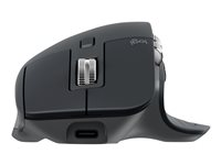 Logitech MX Master 3 - Mus - laser - 7 knappar - trådlös - Bluetooth, 2.4 GHz - trådlös USB-mottagare - grafit 910-005694