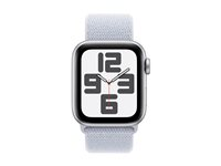 Apple Watch SE (GPS + Cellular) - 2a generation - 40 mm - silveraluminium - smart klocka med sportögla - mjukt nylon i dubbla lager - blå moln - handledsstorlek: 130-200 mm - 32 GB - LTE, Wi-Fi 4, Bluetooth - 4G - 27.8 g MXGE3QN/A