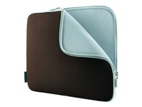 Belkin Neoprene Sleeve for Notebooks up to 14" - Notebook-väska - 14" - choklad, turmalin F8N047EARL