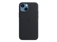 Apple - Baksidesskydd för mobiltelefon - med MagSafe - läder - midnatt - för iPhone 13 mini MM0M3ZM/A