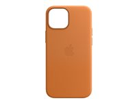Apple - Baksidesskydd för mobiltelefon - med MagSafe - läder - golden brown - för iPhone 13 mini MM0D3ZM/A