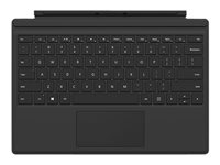 Microsoft Surface Pro 4 Type Cover - Tangentbord - med pekdyna, accelerometer - bakgrundsbelyst - AZERTY - fransk - svart - kommersiell - för Surface Pro 4 R9Q-00016