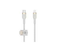 Belkin BoostCharge - Lightning-kabel - 24 pin USB-C hane till Lightning hane - 2 m - vit CAA011BT2MWH