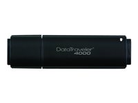 Kingston DataTraveler 4000 - Managed - USB flash-enhet - krypterat - 16 GB - USB 2.0 - FIPS 140-2 Level 2 - TAA-kompatibel DT4000M/16GB