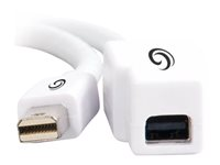 C2G Mini DisplayPort Extension Cable - DisplayPort-förlängningskabel - Mini DisplayPort (hane) till Mini DisplayPort (hona) - 1 m - formpressad - vit 81286