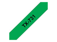 Brother - Svart, grön - Rulle (1,2 cm) 1 rulle (rullar) etiketter TX731