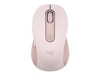 Logitech Signature M650 - Mus - optisk - 5 knappar - trådlös - Bluetooth, 2.4 GHz - Logitech Logi Bolt USB-mottagare - rosa 910-006254