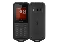 Nokia 800 Tough - 4G funktionstelefon - dual-SIM - RAM 512 MB / Internal Memory 4 GB - microSD slot - 320 x 240 pixlar - rear camera 2 MP - svart stål 16CNTB01A01