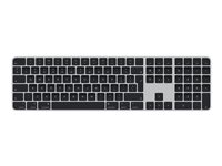 Apple Magic Keyboard with Touch ID and Numeric Keypad - Tangentbord - Bluetooth, USB-C - QWERTY - internationell engelska - svarta tangenter MMMR3Z/A