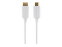 Belkin - HDMI-kabel med Ethernet - HDMI hane till HDMI hane - 1 m - vit F3Y021BF1M-WHT