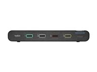 Belkin Universal Secure Single-Head - 2:a generationen - omkopplare för tangentbord/video/mus/ljud - 4 x KVM/ljud - 1 lokal användare - skrivbordsmodell F1DN104KVM-UNN4